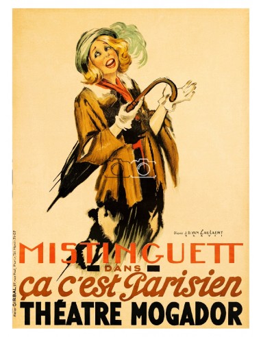 CABARET MISTINGUETT ThéATRE MOGADOR Rxdw-POSTER/REPRODUCTION d1 AFFICHE VINTAGE paiement sécurisé