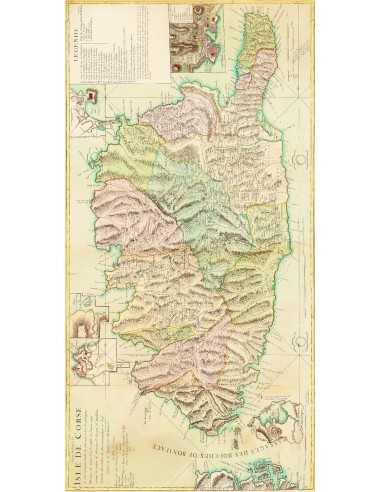 La CORSE vers 1700 Modèle 2 - POSTER d1 CARTE ANCIENNE la chaussure