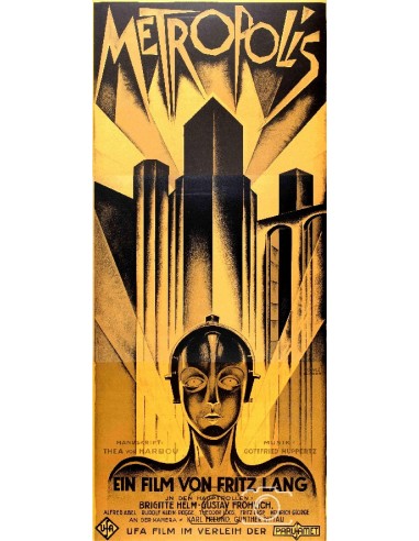 CINéMA Fritz LANG  METROPOLIS Rtkr-POSTER/REPRODUCTION d1 AFFICHE CINéMA destockage